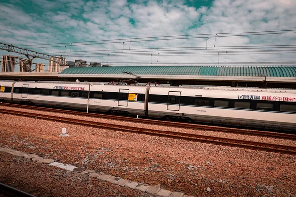 railway tracks in the city