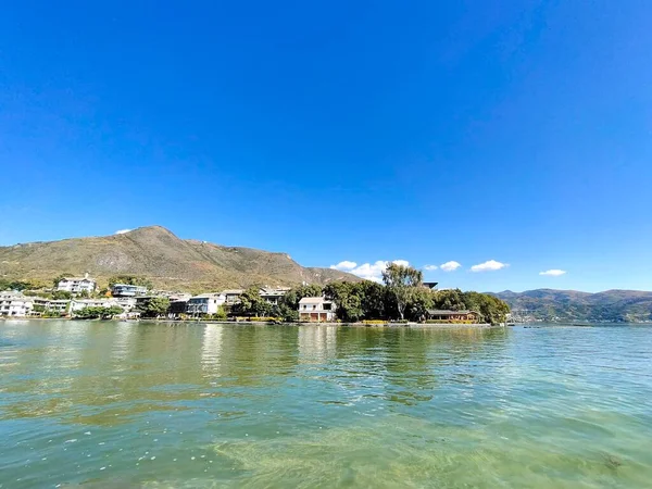 Pemandangan Kota Pulau Dari Laut Mediterania Utara Israel — Stok Foto