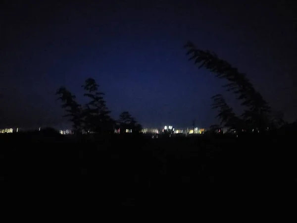 Vista Nocturna Ciudad Del Nuevo Año — Foto de Stock