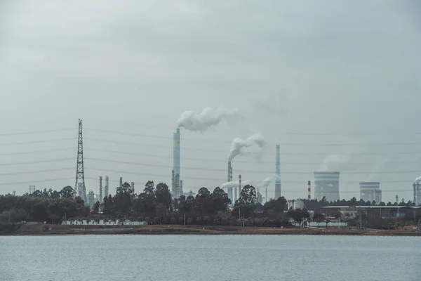 industrial power plant, pollution