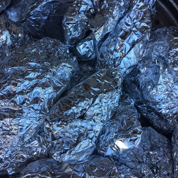 crumpled foil background. texture of plastic.