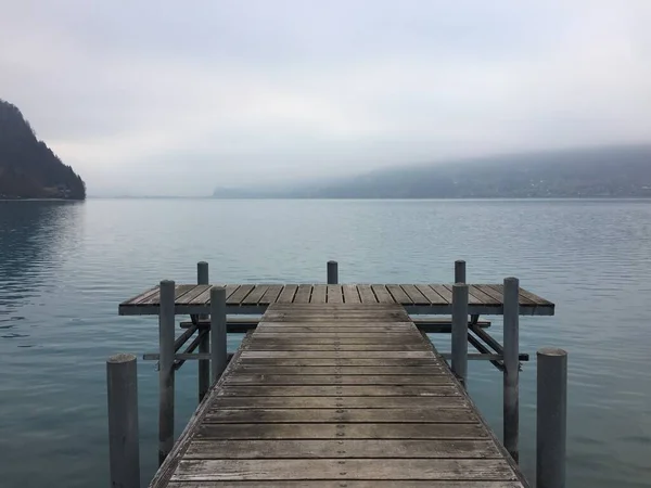 Dermaga Kayu Danau — Stok Foto