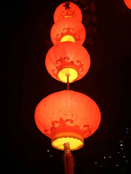 chinese lanterns in the night