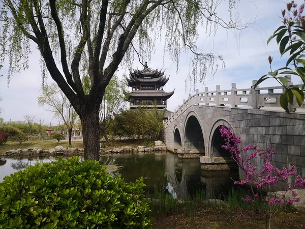 the old bridge in the city of the park