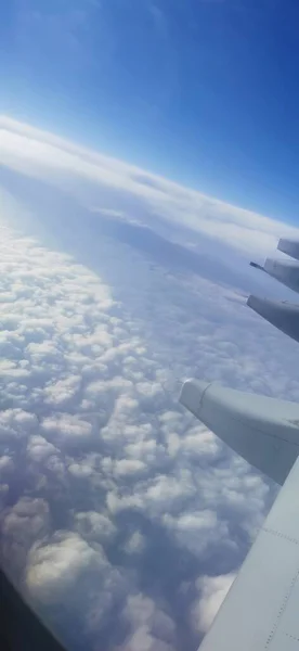 wing of a plane in the sky