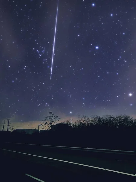 night sky with stars and moon