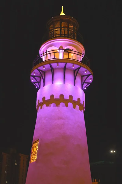 lighthouse at night, view from the top