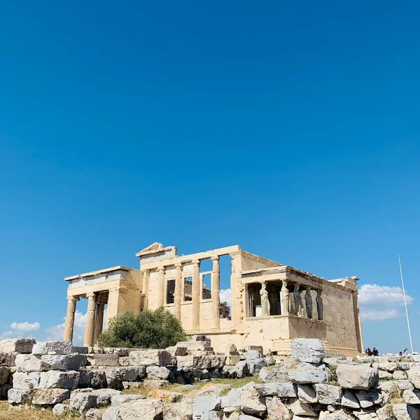 ruins of the ancient greek temple in athens, greece