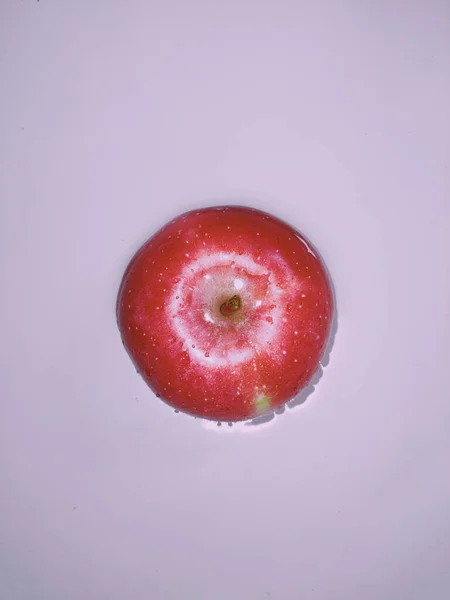 red apple on a white background