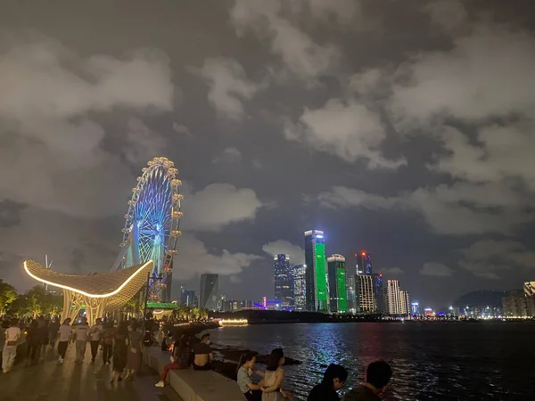 singapore, night view of the city