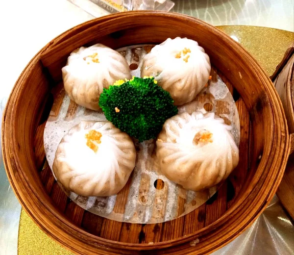 steamed dumpling with meat and vegetables