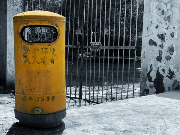 old rusty metal container with a lot of a black and white