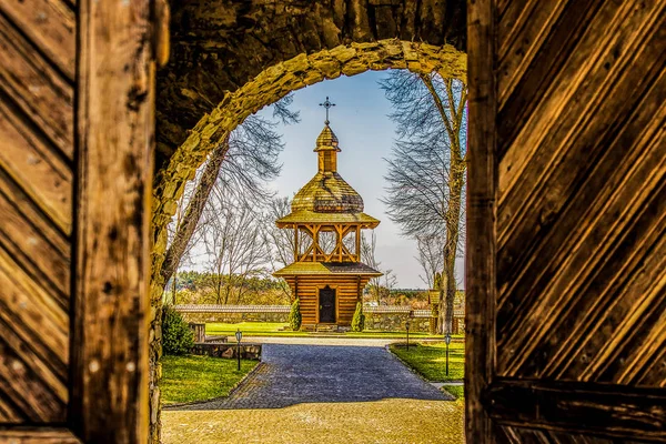 Old ukrainian monastery far away — Stock Photo, Image