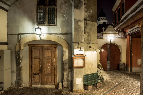 Nachtansicht Mit Armseligem Gebäude Slumviertel — Stockfoto