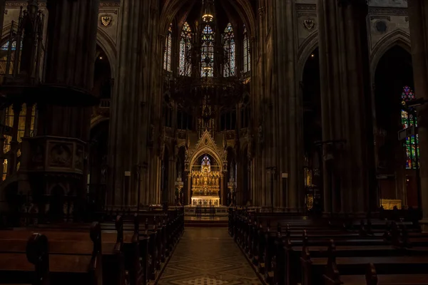 Vnitřní Votivkirche Katedrála Vídni Hlavní Město Rakouska — Stock fotografie