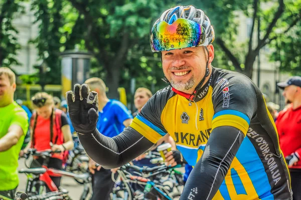 Leopoli Ucraina 2017 Giornata Della Bicicletta Incontro Nel Parco Cittadino — Foto Stock