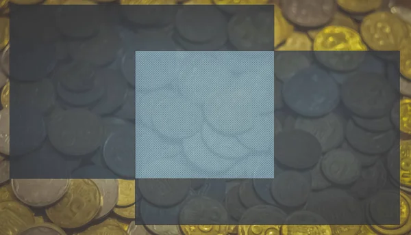 Background Concept Partly Unfocused Ukrainian Coins Space Copy Text — Stock Photo, Image