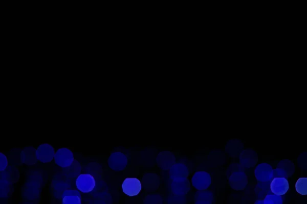 Blue Bokeh Black Background Simple Pattern Concept Picture Empty Copy — Stock Photo, Image