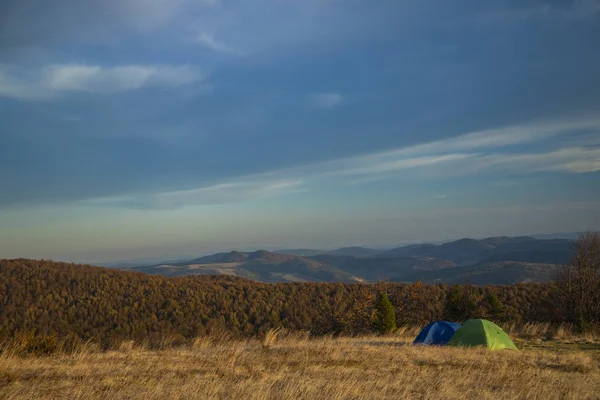 Barraca Montanhas Deserto Caminhadas Estilo Vida Conceito Viagens Fotografia Highland — Fotografia de Stock