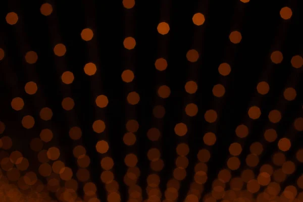 Abstrakt Ofokuserad Orange Bokeh Belysning Från Garland Natt Stad Ljus — Stockfoto