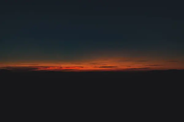 Horizonte Abstracto Puesta Del Sol Crepúsculo Iluminación Azul Oscuro Naranja —  Fotos de Stock