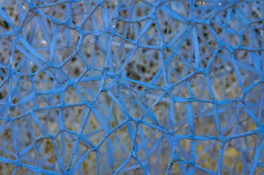 mavi iplikler ağ karışıklığı yumuşak odak nesne arkaplanı DNA yapısına benziyor