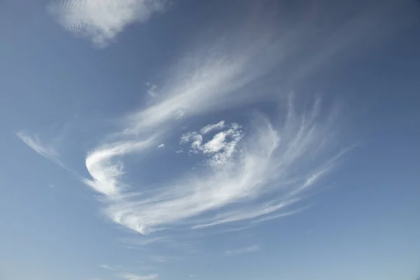 Blue Sky White Picturesque Cloud Nature Background Simple Scenic View — Stock Photo, Image