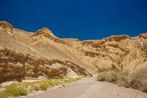 Atacama Sydamerika ørken landskab kløft sand sten klippefyldte bakker tør global opvarmning natur naturskønne udsigt uden folk her - Stock-foto
