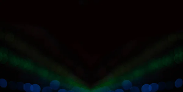 Черный фон Обои шаблон копировать пространство для текста здесь симметрия рамка темно-синий и зеленый bokeh неориентированных элементов от освещения — стоковое фото