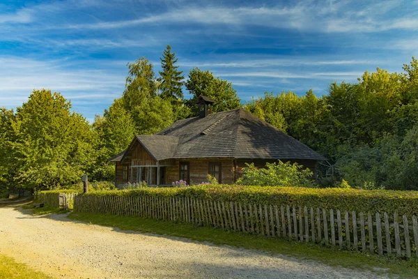 Obec Dům Dřevěný Kabina Západní Ukrajina Země Strana Prostředí Krajina — Stock fotografie