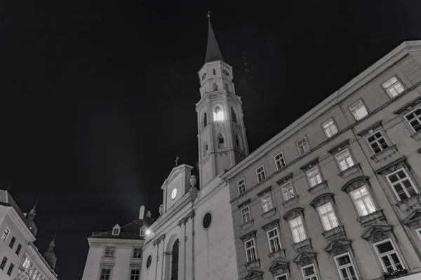 Noir Monochrome Vintage Style Photography Old European City Vienna Capital — Stock Photo, Image