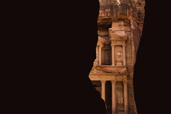 Turizm Acentesi Petra Nın Seyahat Konsepti Antik Yapı Taşı Mimarisi — Stok fotoğraf