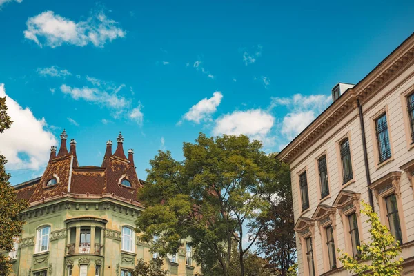 Europese Oude Stad Lviv Oekraïne Lokale Bezienswaardigheden Reizen Site Gebouw — Stockfoto