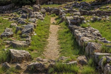 taştan arkeolojik harabeler kırsal alanda çevre alanında antik şehir