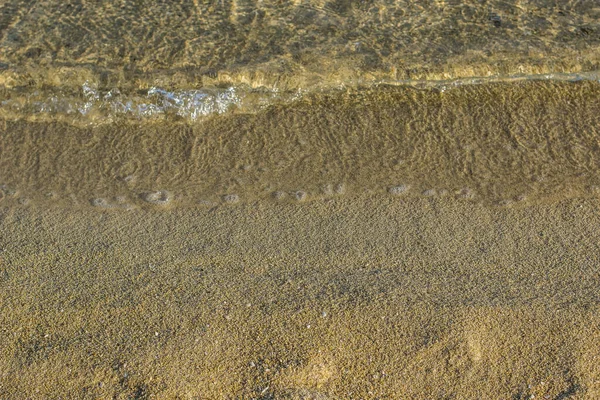 Zandstrand Zeewater Kustlijn Luchtfotografie Behang Patroon Fotografie Met Lege Kopieerruimte — Stockfoto