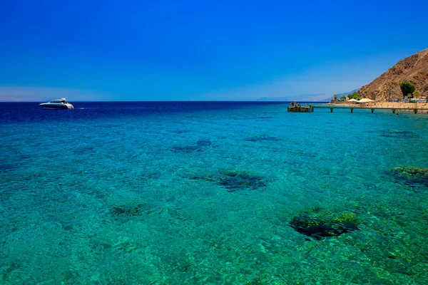 Red Sea Shore Line Coral Beach Summer Vacation Destination Landscape — Stock Photo, Image