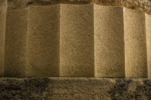 Piedra Textura Antigua Columna Antigua Grecia Arquitectura Enfoque Suave Fondo —  Fotos de Stock