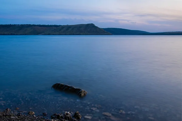 Kedamaian Lama Paparan Alam Fotografi Dari Garis Pantai Batu Tenang — Stok Foto