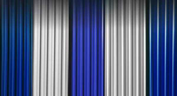 金属非聚焦表面白蓝条纹抽象背景模糊表面 — 图库照片