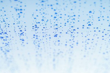 Su kabarcıkları mavi beyaz eğimli perspektif yüzeyini basit soyut duvar kağıdı görünümü kopyalama alanı