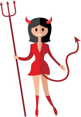 düz şeytan kız, halloween karakterler