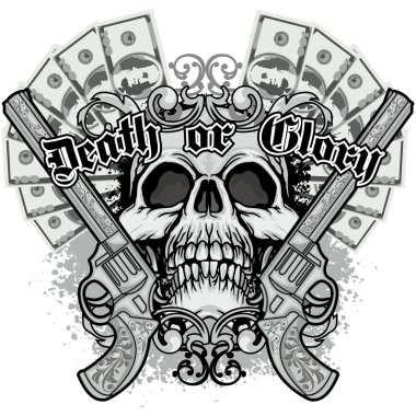 Grunge kafatası arması