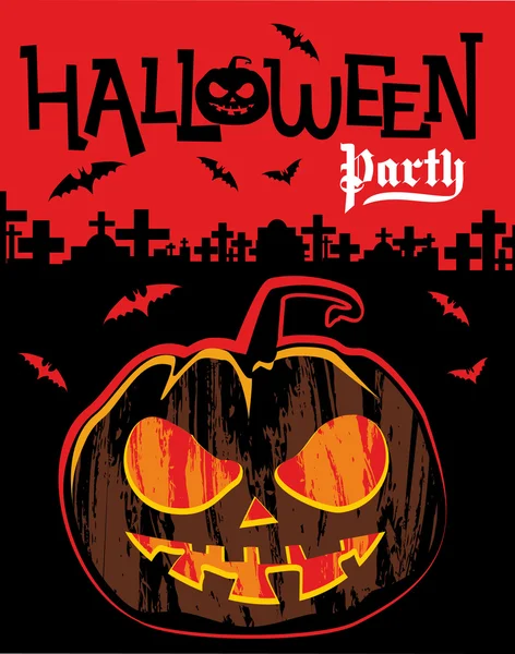 Halloween feriado abóbora, cartaz, banner — Vetor de Stock