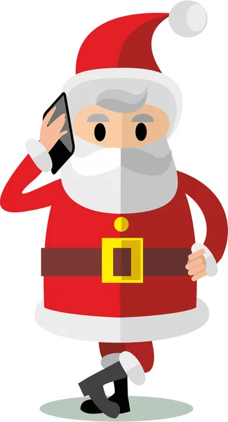 Santa Claus platt illustration jul — Stock vektor