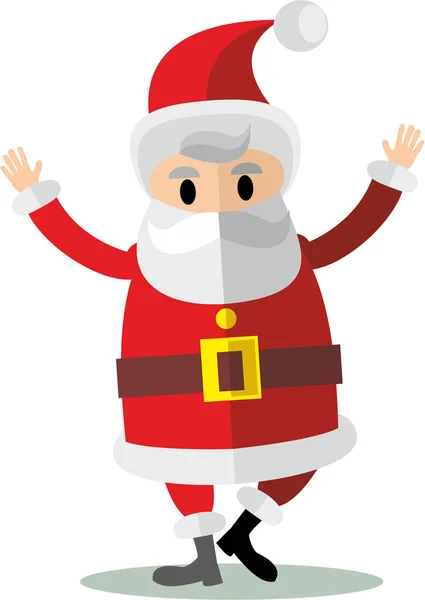 Santa Claus platt illustration jul — Stock vektor