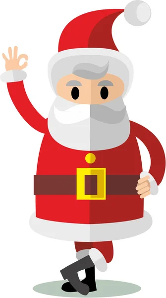 Santa Claus platt illustration jul — Stock vektor