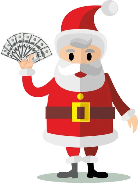 Santa Claus platt illustration jul — Stock vektor