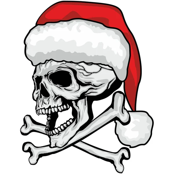 T-shirts design crâne-grunge.vintage de Noël — Image vectorielle