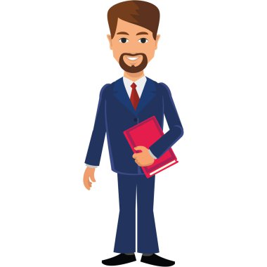 Düz iş adamı. iş takım elbiseli