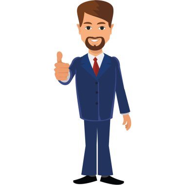 Düz iş adamı. iş takım elbiseli